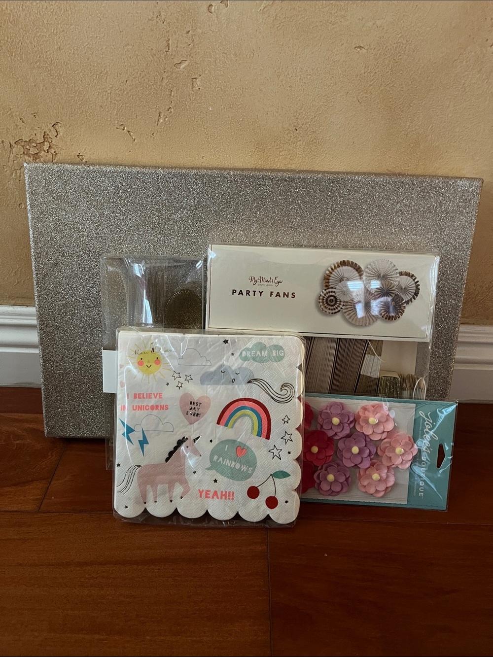 Paper Source Golden Party Set - Paper Fans, Napkins & More!